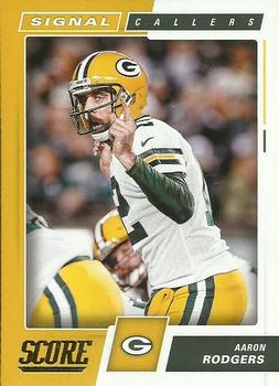2017 Score - Signal Callers Gold #17 Aaron Rodgers Front