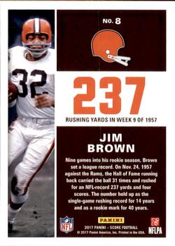 2017 Score - Standout Numbers #8 Jim Brown Back