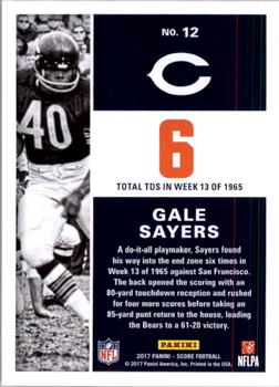 2017 Score - Standout Numbers #12 Gale Sayers Back