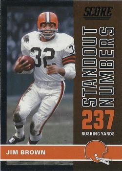2017 Score - Standout Numbers Black #8 Jim Brown Front