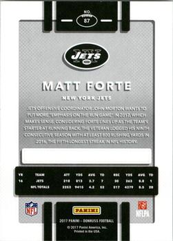 2017 Donruss #87 Matt Forte Back