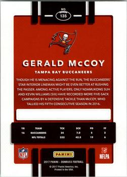 2017 Donruss #135 Gerald McCoy Back