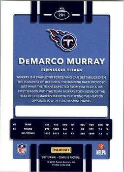 2017 Donruss #281 DeMarco Murray Back