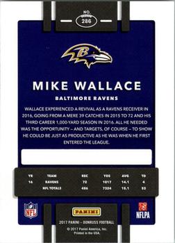 2017 Donruss #286 Mike Wallace Back