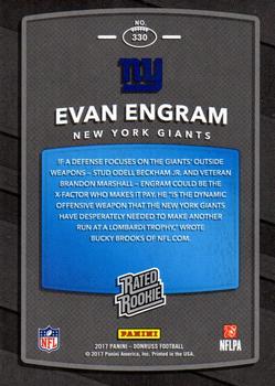 2017 Donruss #330 Evan Engram Back