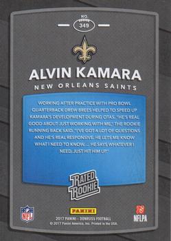 2017 Donruss #349 Alvin Kamara Back