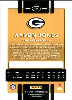 2017 Donruss #385 Aaron Jones Back
