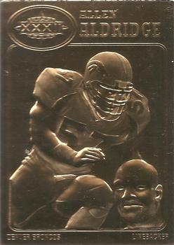 1998 The Danbury Mint Super Bowl XXXIII 22K Gold #5 Allen Aldridge Front