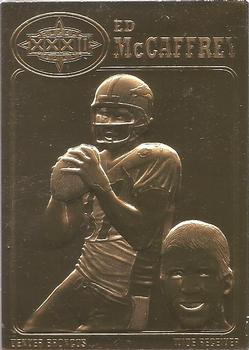 1998 The Danbury Mint Super Bowl XXXIII 22K Gold #6 Ed McCaffrey Front