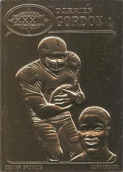 1998 The Danbury Mint Super Bowl XXXIII 22K Gold #7 Darrien Gordon Front