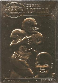 1998 The Danbury Mint Super Bowl XXXIII 22K Gold #9 Derek Loville Front