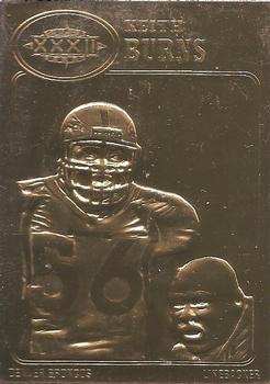 1998 The Danbury Mint Super Bowl XXXIII 22K Gold #13 Keith Burns Front