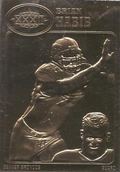 1998 The Danbury Mint Super Bowl XXXIII 22K Gold #26 Brian Habib Front