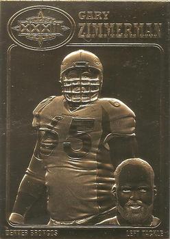 1998 The Danbury Mint Super Bowl XXXIII 22K Gold #30 Gary Zimmerman Front