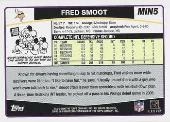 2006 Topps Minnesota Vikings #MIN5 Fred Smoot Back