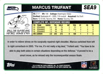 2006 Topps Seattle Seahawks #SEA9 Marcus Trufant Back
