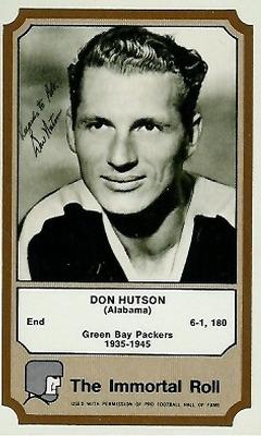 1974 Fleer Football Patches - Immortal Roll #NNO Don Hutson Front