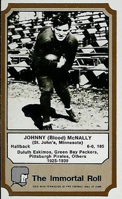 1974 Fleer Football Patches - Immortal Roll #NNO John McNally Front