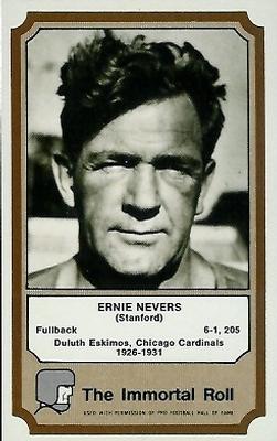 1974 Fleer Football Patches - Immortal Roll #NNO Ernie Nevers Front