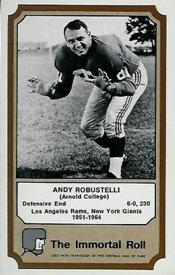 1974 Fleer Football Patches - Immortal Roll #NNO Andy Robustelli Front