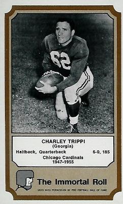 1974 Fleer Football Patches - Immortal Roll #NNO Charley Trippi Front