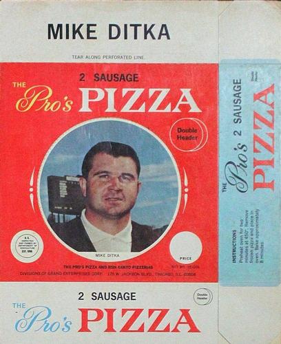 1967 Pro's Pizza Chicago Bears Discs #NNO Mike Ditka Front