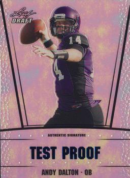 2011 Leaf Metal Draft - Prismatic Test Proofs #RC-AD1 Andy Dalton Front