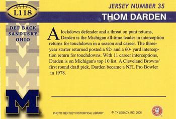2002 TK Legacy Michigan Wolverines #L118 Thom Darden Back