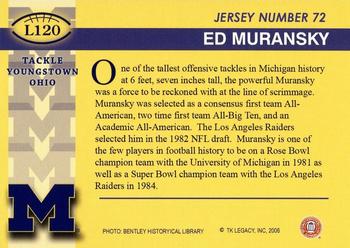 2002 TK Legacy Michigan Wolverines #L120 Ed Muransky Back