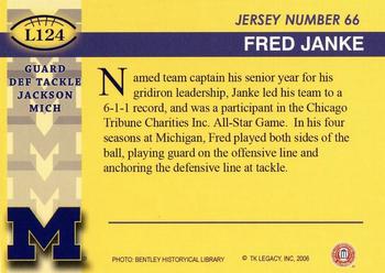 2002 TK Legacy Michigan Wolverines #L124 Fred Janke Back