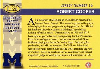 2002 TK Legacy Michigan Wolverines #L129 Robert Cooper Back