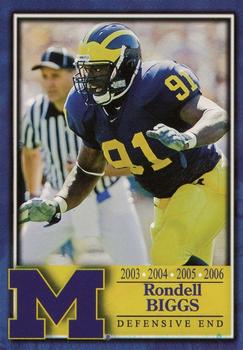2002 TK Legacy Michigan Wolverines #L152 Rondell Biggs Front