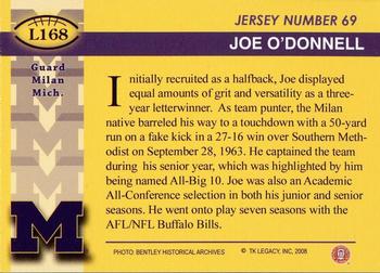 2002 TK Legacy Michigan Wolverines #L168 Joe O'Donnell Back
