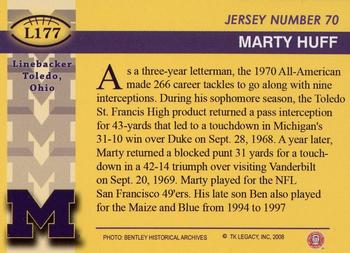 2002 TK Legacy Michigan Wolverines #L177 Marty Huff Back