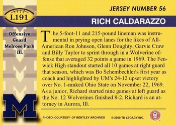 2002 TK Legacy Michigan Wolverines #L191 Rich Caldarazzo Back