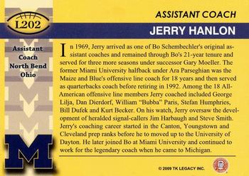 2002 TK Legacy Michigan Wolverines #L202 Jerry Hanlon Back