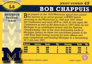 2002 TK Legacy Michigan Wolverines #L8 Bob Chappuis Back