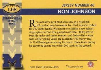 2002 TK Legacy Michigan Wolverines #L68 Ron Johnson Back