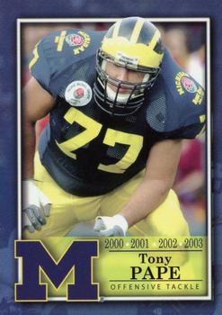 2002 TK Legacy Michigan Wolverines #L77 Tony Pape Front