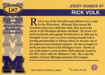 2002 TK Legacy Michigan Wolverines #L87 Rick Volk Back