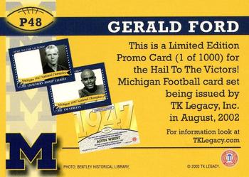 2002 TK Legacy Michigan Wolverines #P48 Gerald Ford Back