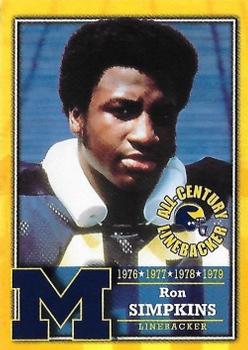 2002 TK Legacy Michigan Wolverines - All Century Team #S9 Ron Simpkins Front