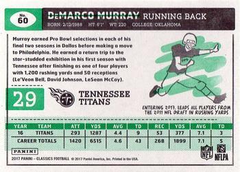 2017 Panini Classics - Full Name #60 DeMarco Murray Back