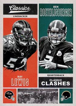 2017 Panini Classics - Classic Clashes #CC-RLBR Ray Lewis / Ben Roethlisberger Front