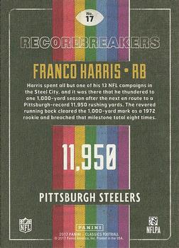 2017 Panini Classics - Record Breakers #17 Franco Harris Back
