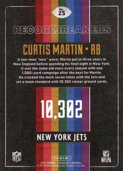 2017 Panini Classics - Record Breakers #25 Curtis Martin Back