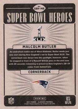 2017 Panini Classics - Super Bowl Heroes #SBH-MB Malcolm Butler Back