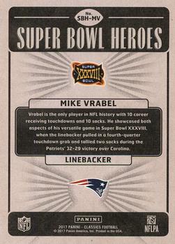 2017 Panini Classics - Super Bowl Heroes #SBH-MV Mike Vrabel Back