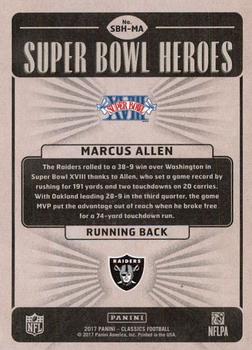 2017 Panini Classics - Super Bowl Heroes #SBH-MA Marcus Allen Back