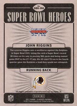 2017 Panini Classics - Super Bowl Heroes #SBH-MA John Riggins Back